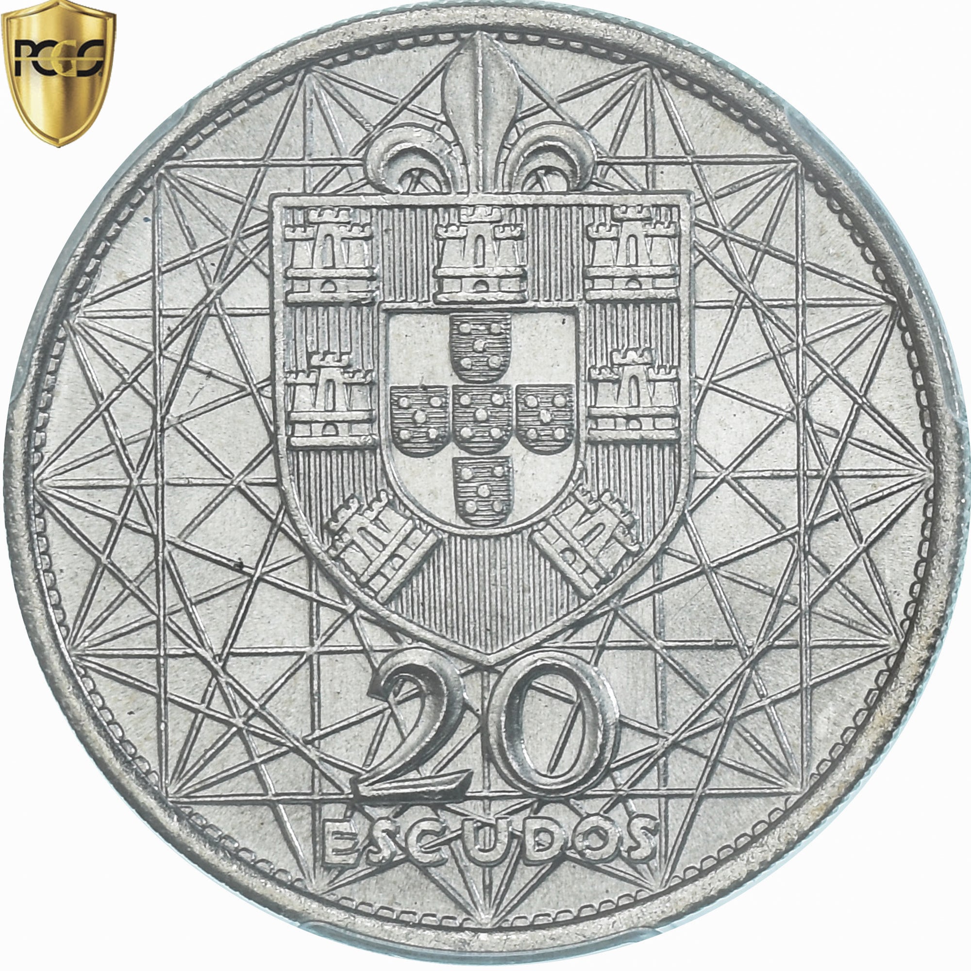Moneta, Portogallo, Salazar Bridge, 20 Escudos, 1966, Lisbon, PCGS, MS63, SPL