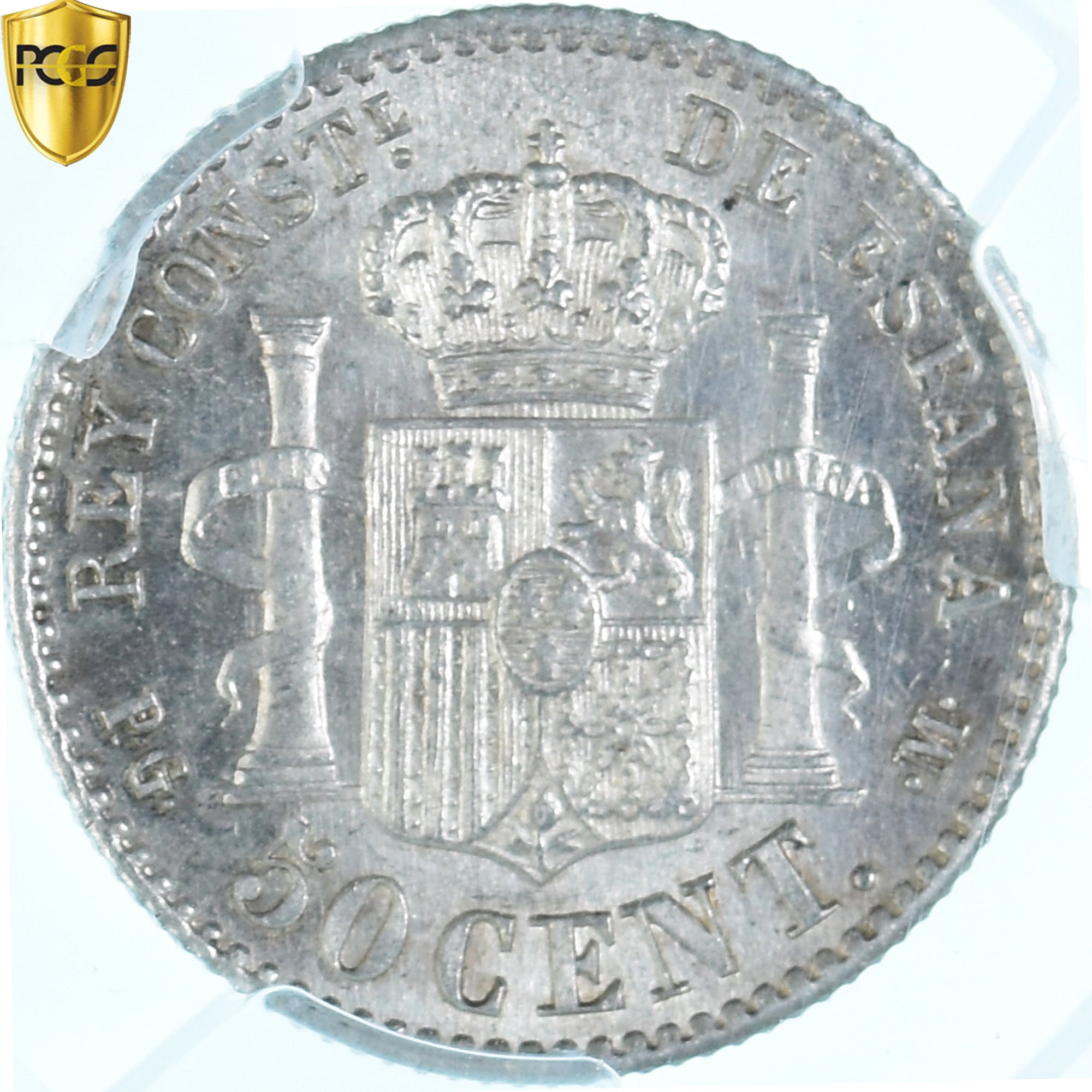 Coin, Spain, Alfonso XIII, 50 Centimos, 1892, Madrid, PCGS, MS64, MS(64)