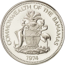 BAHAMAS, 50 Cents, 1974, Franklin Mint, KM #64a, MS(65-70), Silver, 29, 10.31