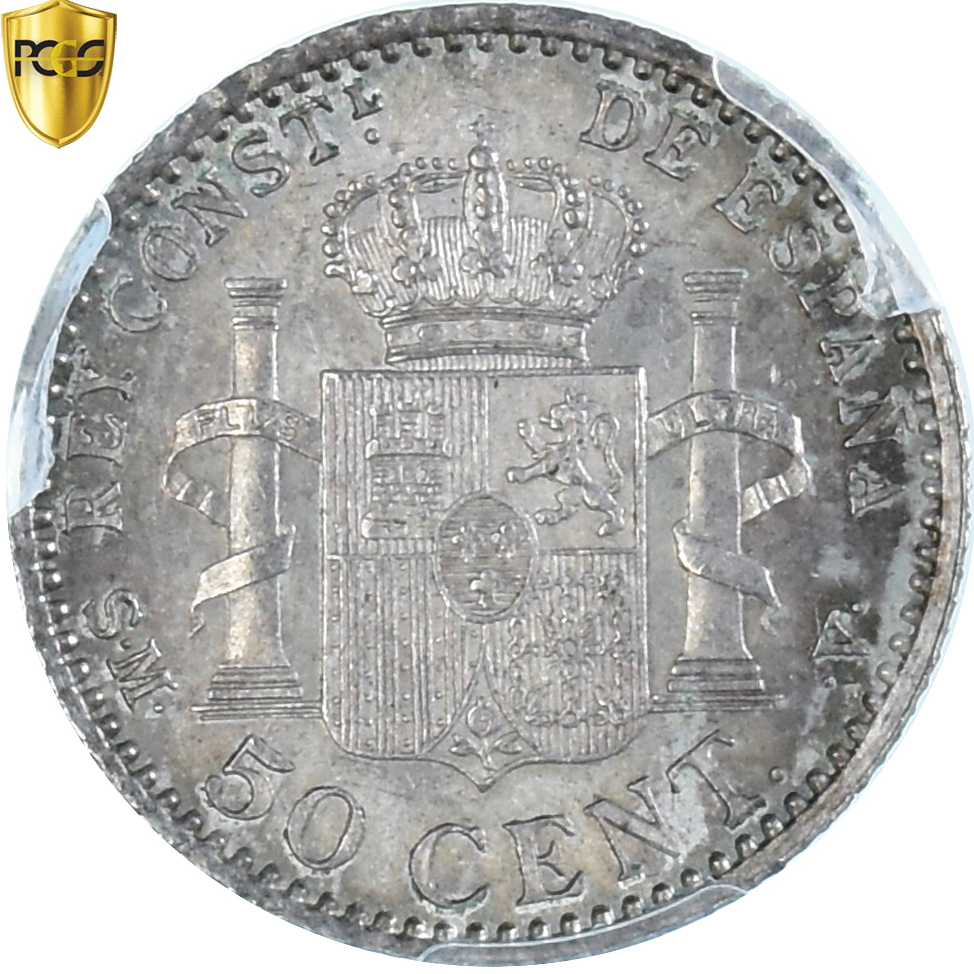 Münze, Spanien, Alfonso XIII, 50 Centimos, 1904, Madrid, PCGS, MS63, UNZ