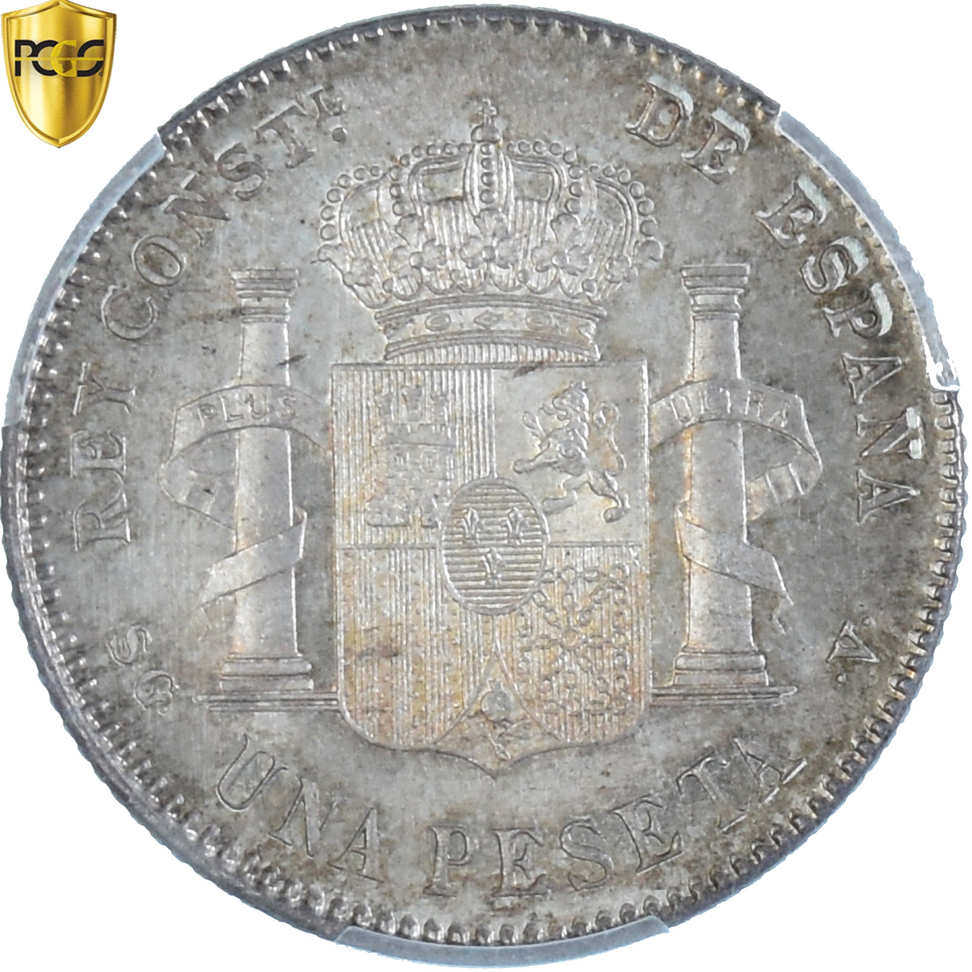 Coin, Spain, Alfonso XIII, Peseta, 1899, Madrid, PCGS, MS64, MS(64), Silver