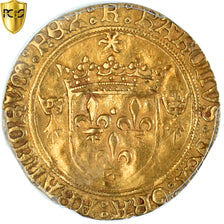 Coin, France, Charles VIII, Écu d'or au soleil de Bretagne, 1483-1498, Rennes