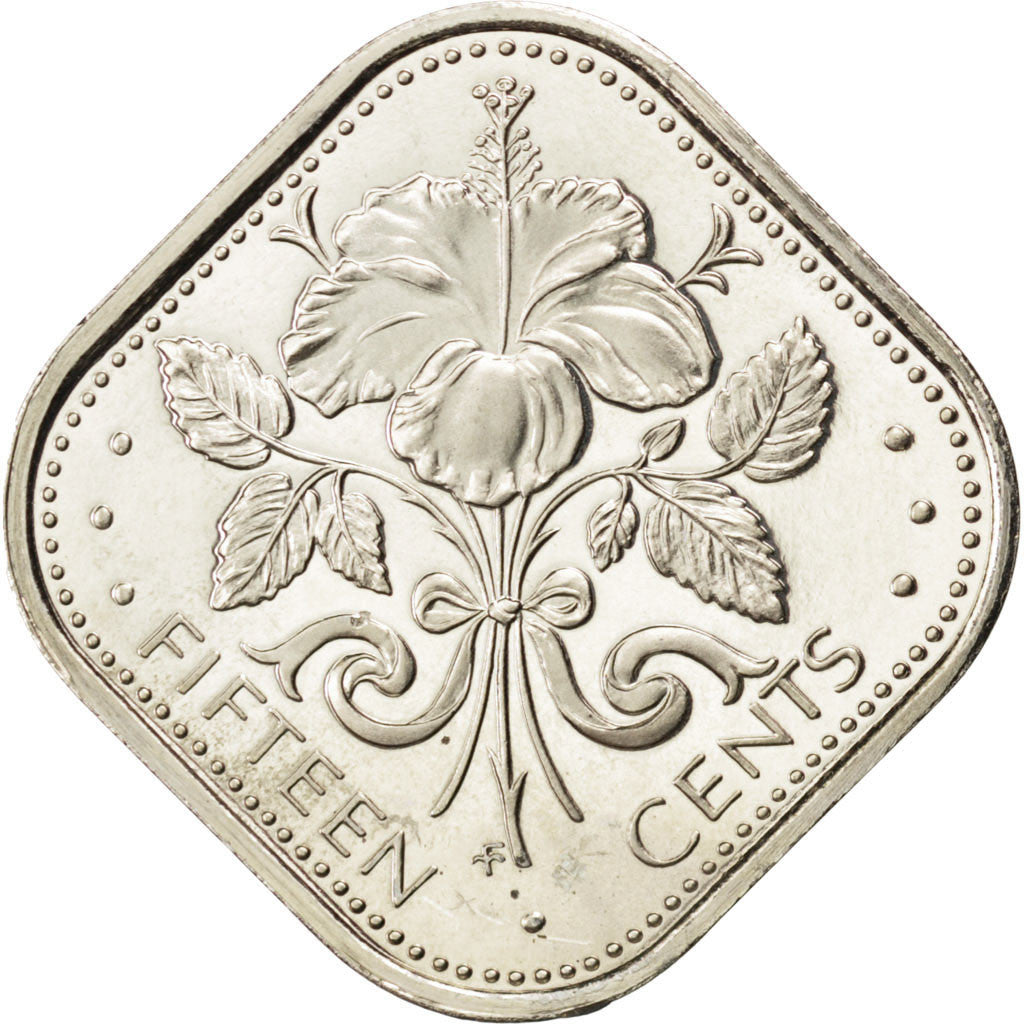 BAHAMAS, 15 Cents, 1974, Franklin Mint, KM #62, MS(65-70), Copper-Nickel, 25,...