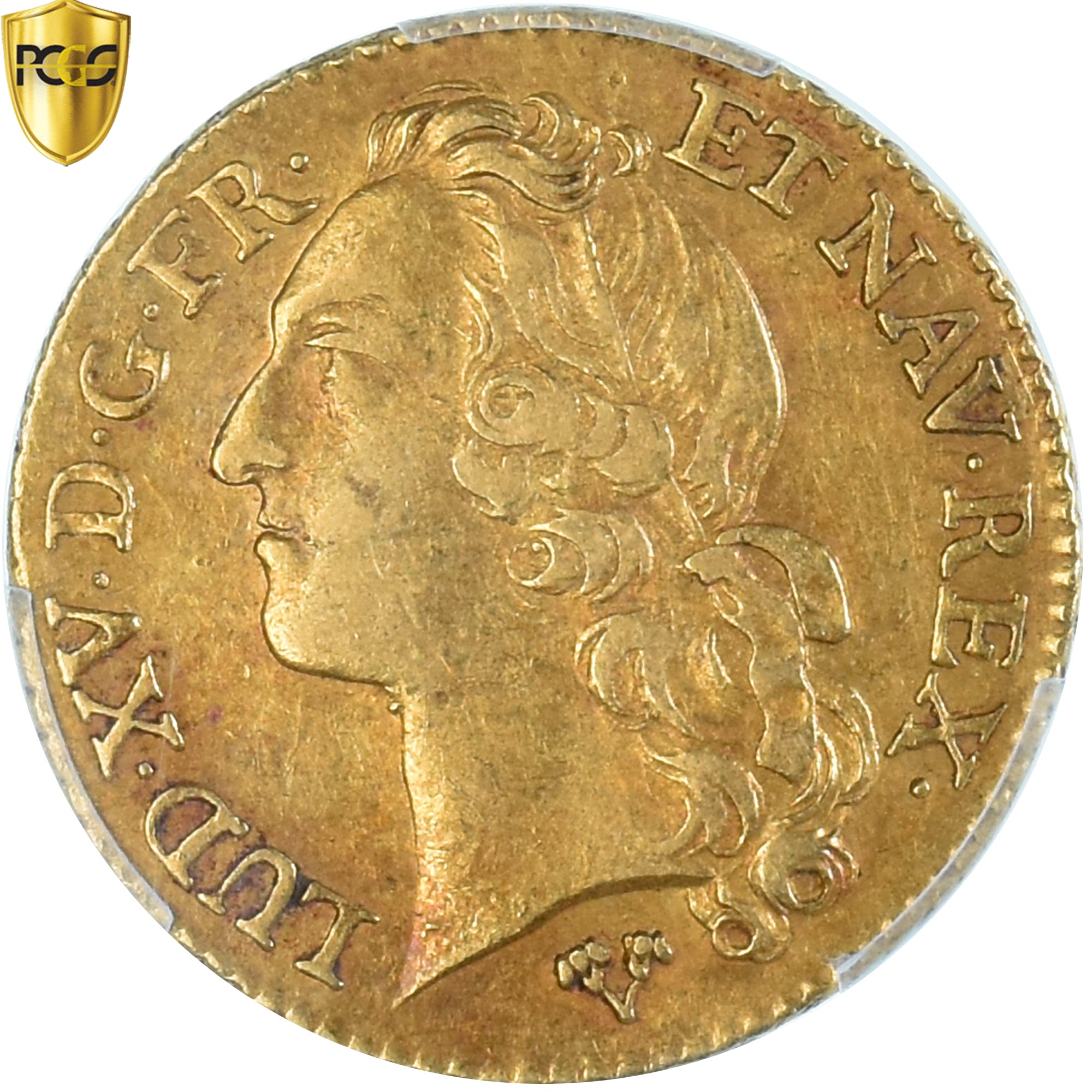 Monnaie, France, Louis XV, louis d'or au bandeau, 1745, Poitiers, PCGS, XF45
