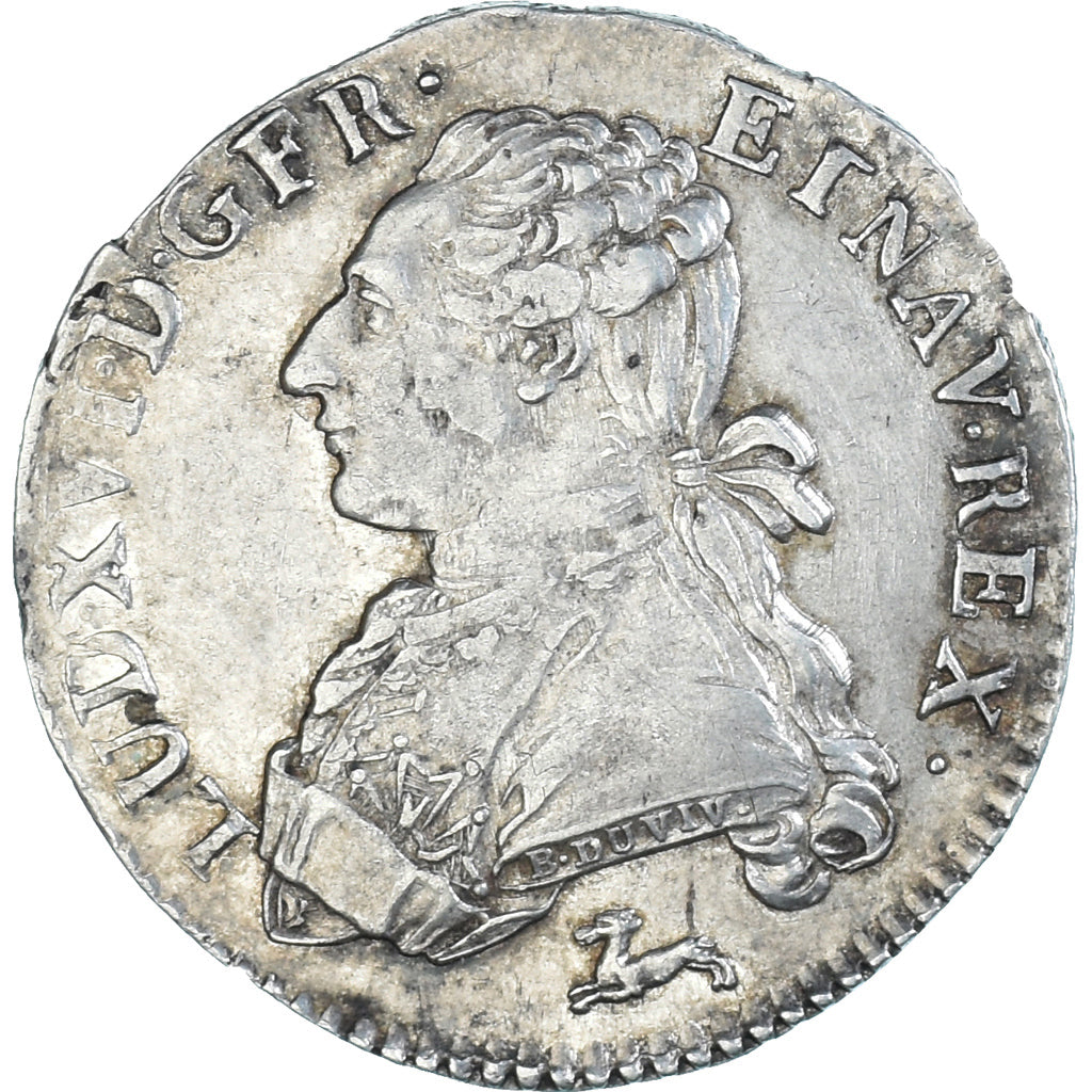 Moneta, Francia, Louis XVI, 1/5 Ecu, 1786, Orléans, BB, Argento, KM:569.12