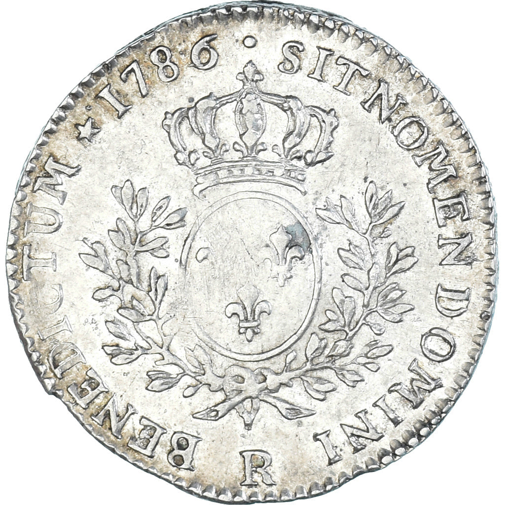 Moneta, Francia, Louis XVI, 1/5 Ecu, 1786, Orléans, BB, Argento, KM:569.12