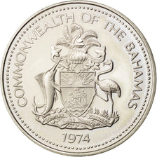 Coin, Bahamas, Elizabeth II, 5 Cents, 1974, U.S.A., MS(65-70), Copper-nickel