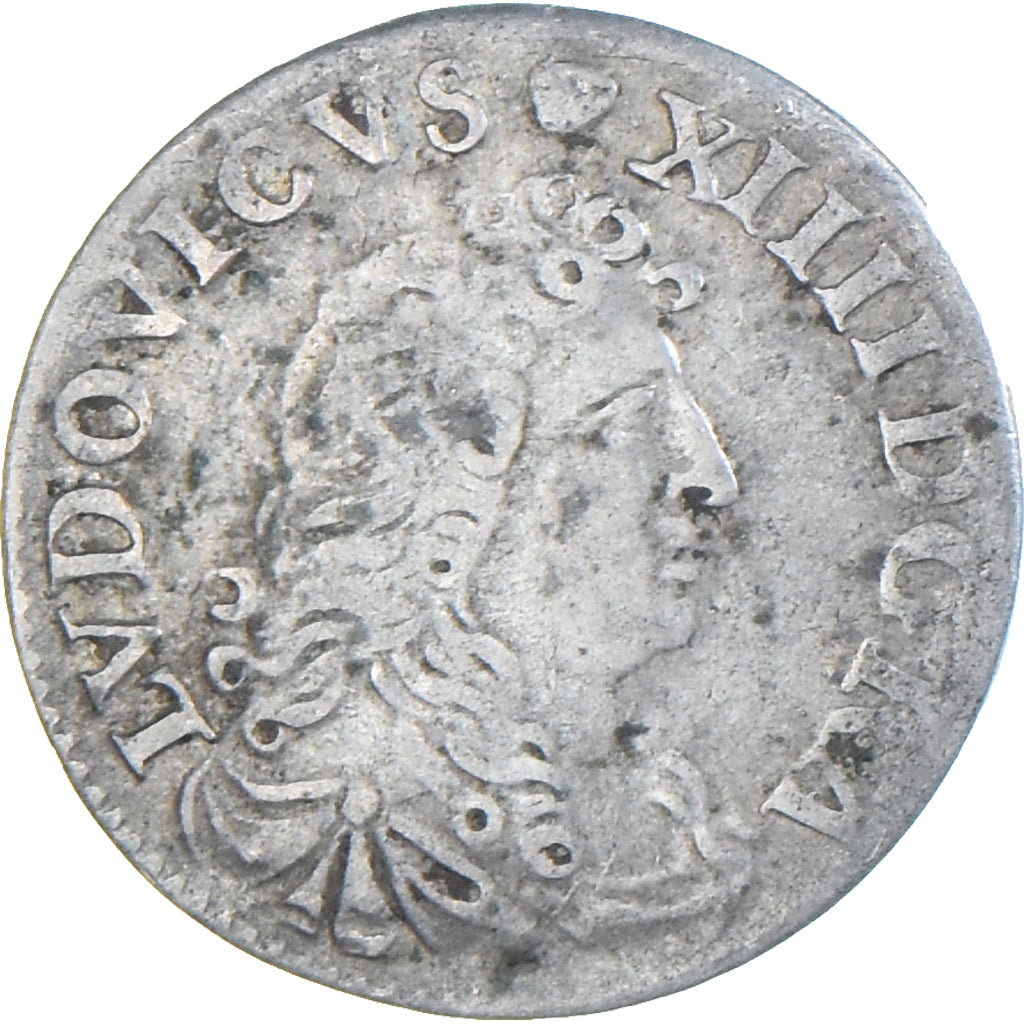 Münze, Frankreich, Louis XIV, 4 Sols des Traitants, 1676, Vimy, S+, Silber