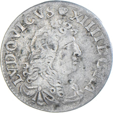 Münze, Frankreich, Louis XIV, 4 Sols des Traitants, 1676, Vimy, S+, Silber