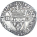 Moeda, França, Charles X, 1/4 Ecu, 1592, Nantes, EF(40-45), Prata, Gadoury:521
