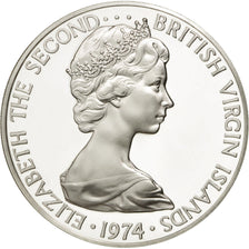 BRITISH VIRGIN ISLANDS, Dollar, 1974, Franklin Mint, KM #6, MS(65-70),...