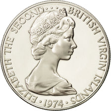 BRITISH VIRGIN ISLANDS, 10 Cents, 1974, Franklin Mint, KM #3, MS(65-70),...