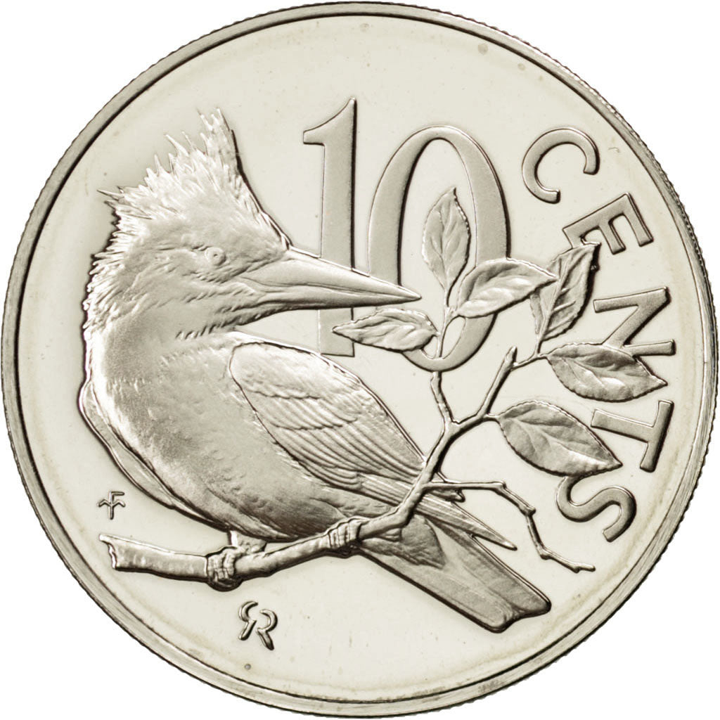 BRITISH VIRGIN ISLANDS, 10 Cents, 1974, Franklin Mint, KM #3, MS(65-70),...