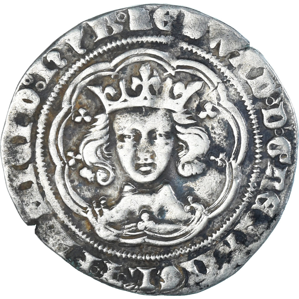 Coin, Great Britain, Edward III, Gros, 1327-1377, London, AU(50-53), Silver