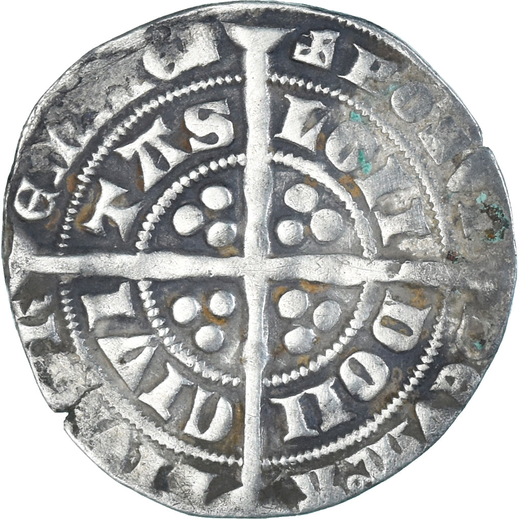 Coin, Great Britain, Edward III, Gros, 1327-1377, London, AU(50-53), Silver