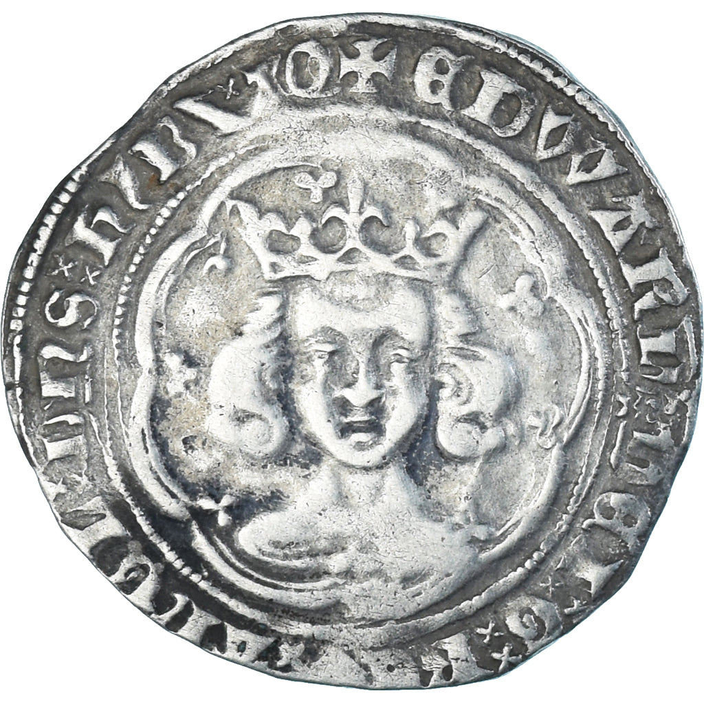 Moneta, Gran Bretagna, Edward III, Gros, 1327-1377, London, BB, Argento