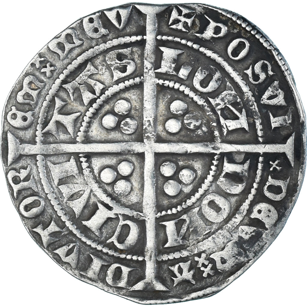 Moneta, Gran Bretagna, Edward III, Gros, 1327-1377, London, BB, Argento