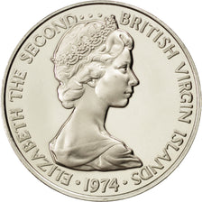 BRITISH VIRGIN ISLANDS, 5 Cents, 1974, Franklin Mint, KM #2, MS(65-70),...