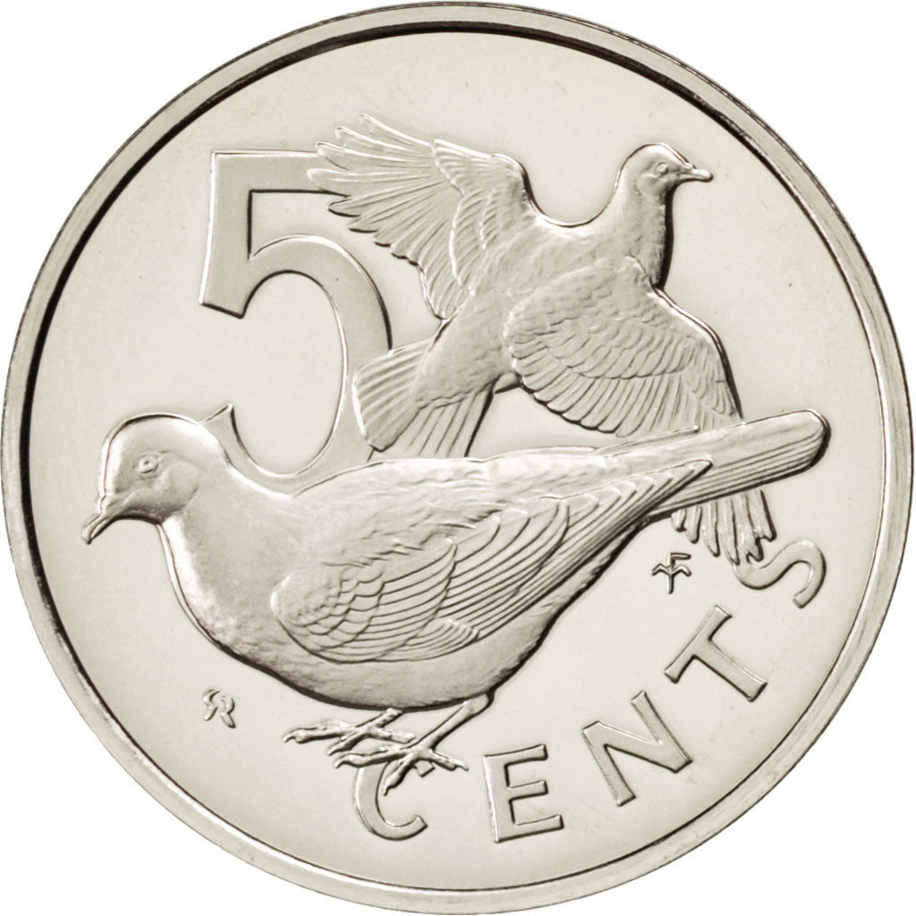 BRITISH VIRGIN ISLANDS, 5 Cents, 1974, Franklin Mint, KM #2, MS(65-70),...