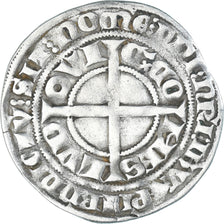 Moeda, França, Flanders, Louis II de Mâle, Gros, 1346-1384, VF(30-35), Prata