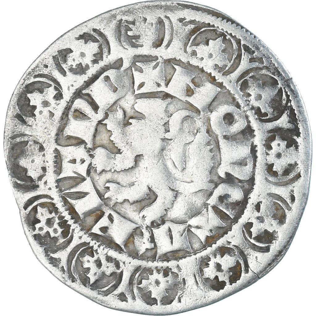 Moeda, França, Flanders, Louis II de Mâle, Gros, 1346-1384, VF(30-35), Prata