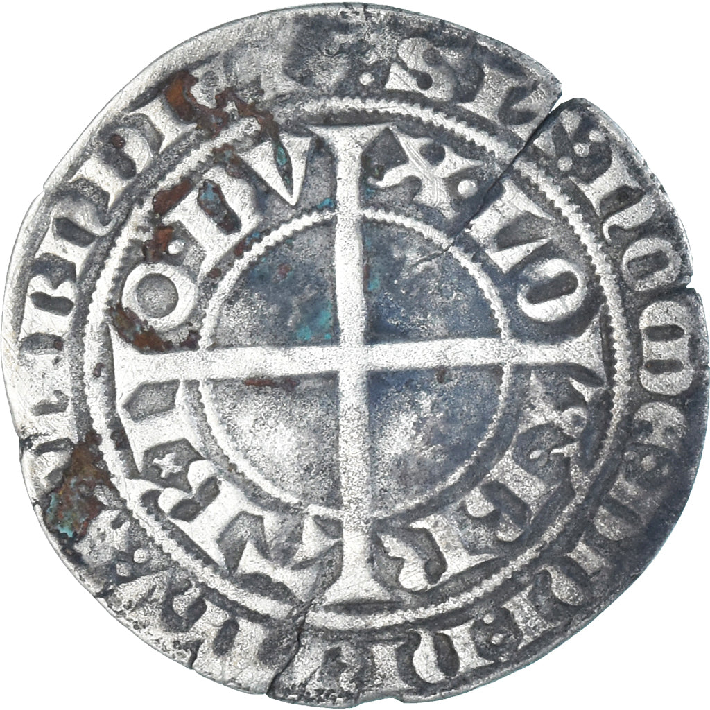 Munten, Frankrijk, BRABANT, Jean III, Gros, 1312-1355, Bruxelles, FR+, Zilver