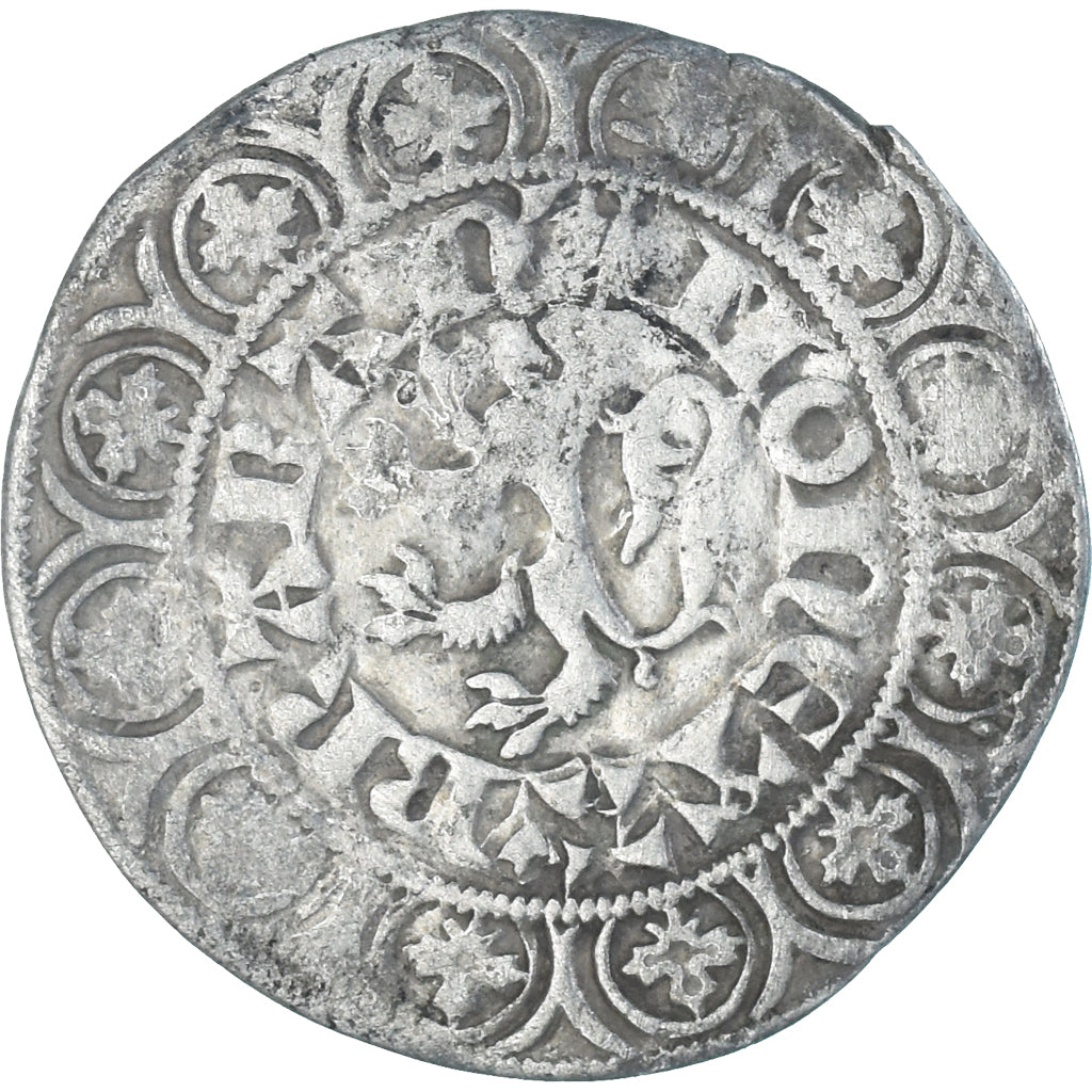 Moeda, França, BRABANT, Jean III, Gros, 1312-1355, Bruxelles, VF(30-35), Prata