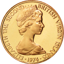 BRITISH VIRGIN ISLANDS, Cent, 1974, Franklin Mint, KM #1, MS(65-70), Bronze,...