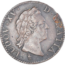 Münze, Frankreich, Louis XV, Sol à la vieille tête, 1772, Troyes, SS, Kupfer