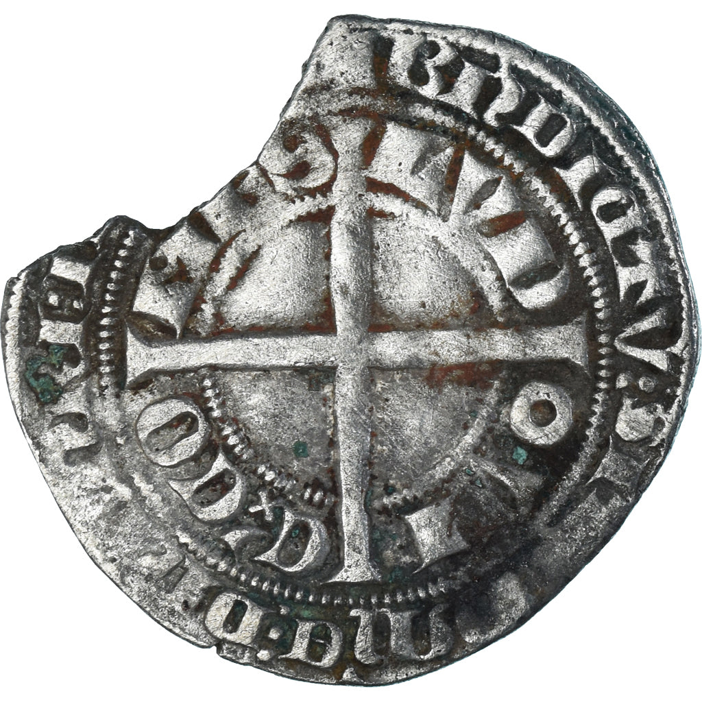 Moneta, Francia, Flanders, Louis II de Mâle, Gros, 1346-1384, MB+, Argento
