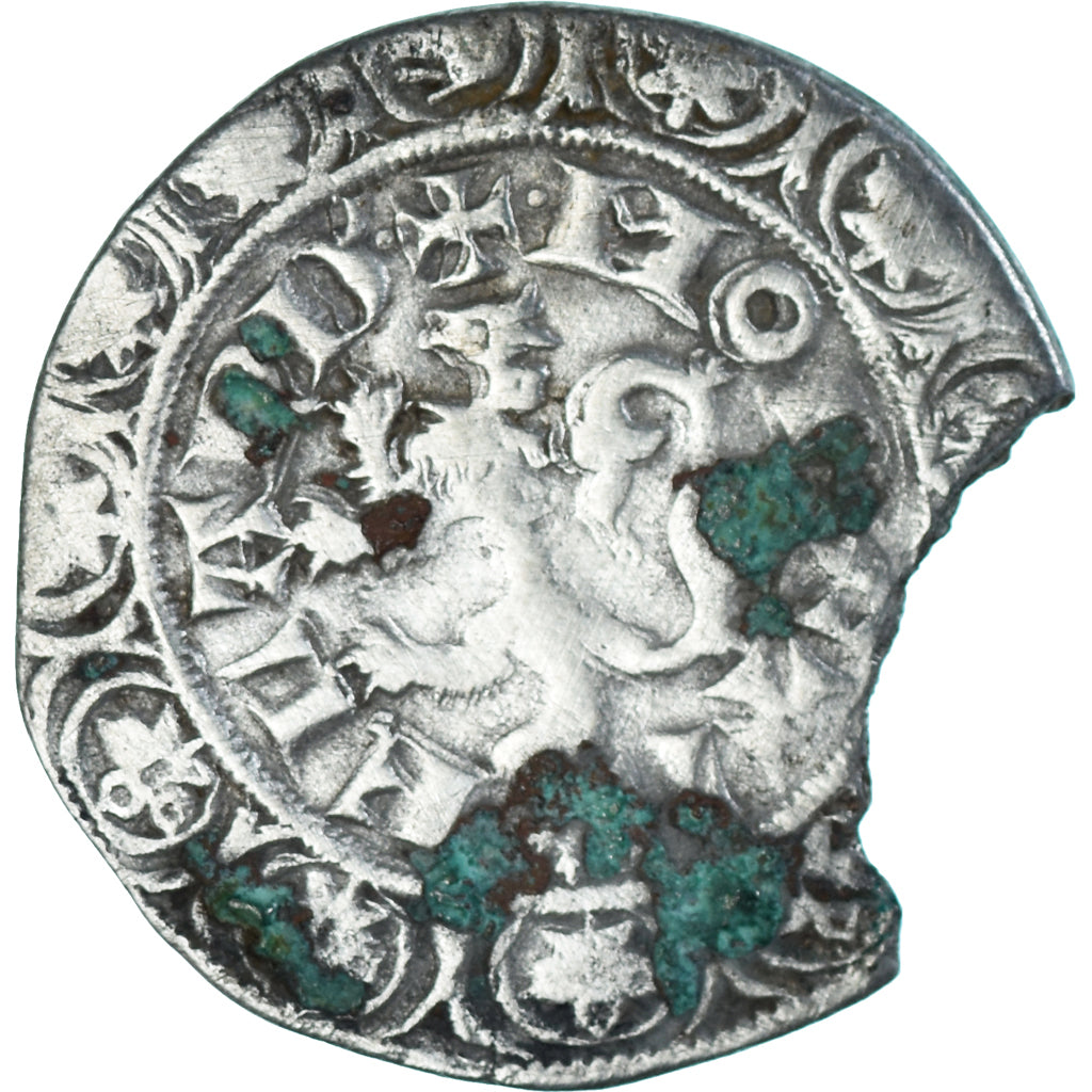 Moneda, Francia, Flanders, Louis II de Mâle, Gros, 1346-1384, BC+, Plata