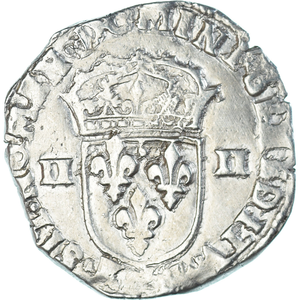 Munten, Frankrijk, Henri IV, 1/4 Ecu, 1603, ZF, Zilver, Gadoury:597