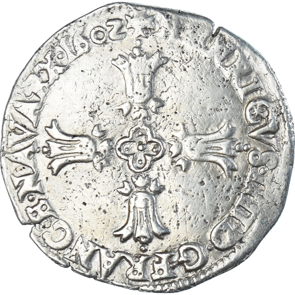 Münze, Frankreich, Henri IV, 1/4 Ecu, 1602, Bayonne, SS, Silber, Gadoury:597