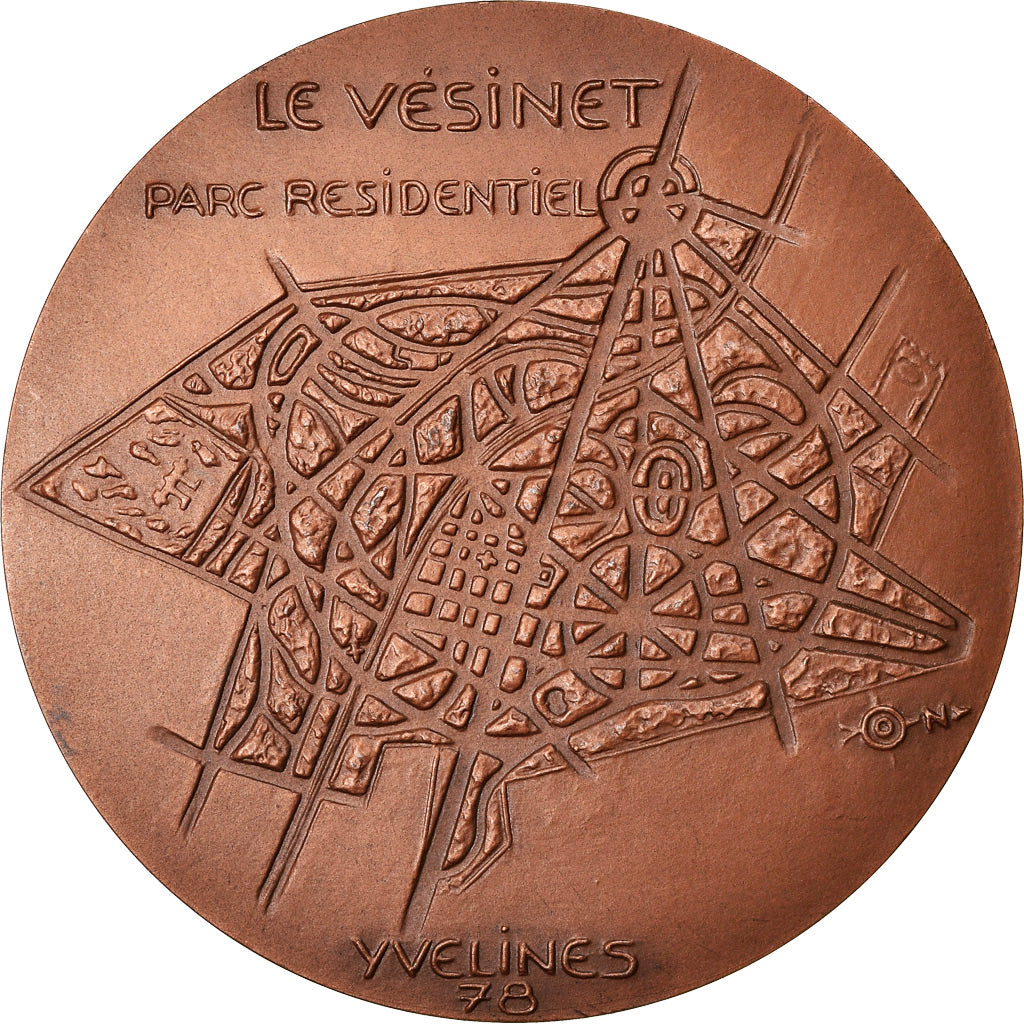France, Medal, Le Vésinet, Yvelines, 1968, Revol, MS(63), Bronze