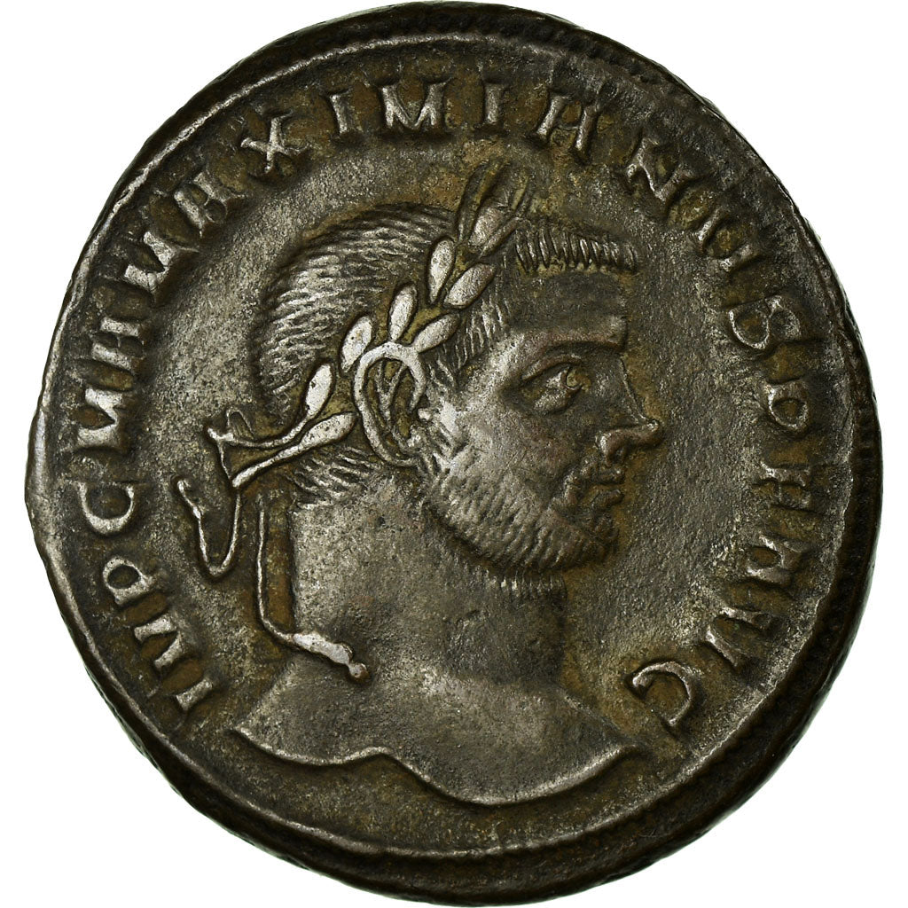 Coin, Maximianus, Follis, Siscia, AU(50-53), Billon