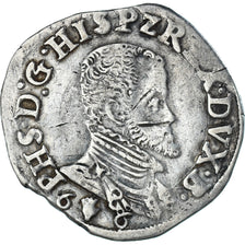 Coin, Spanish Netherlands, Philip II, 1/5 Ecu, 1566, Antwerp, légende fautée