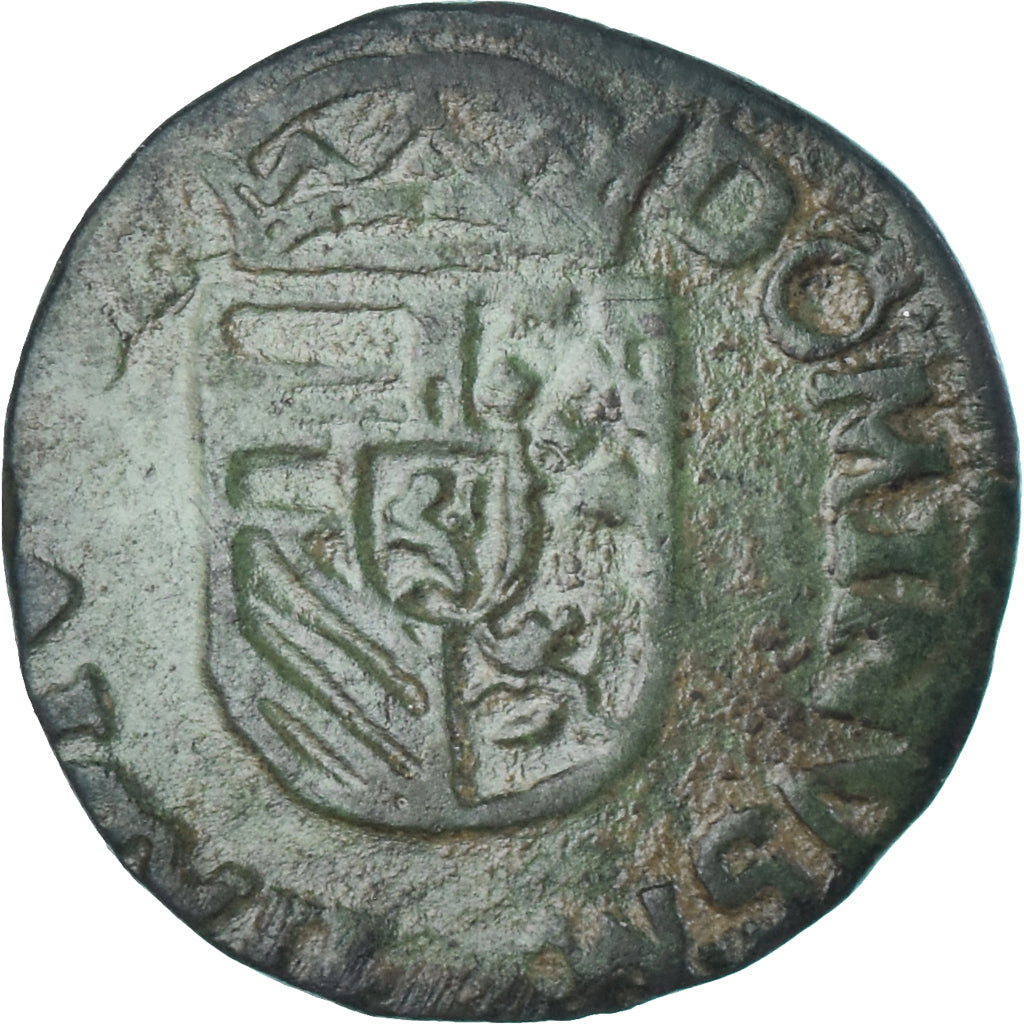 Coin, Spanish Netherlands, Philippe II, Liard, Oord, 1592, Arras, EF(40-45)