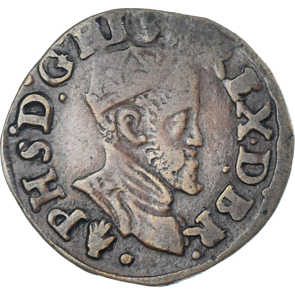 Coin, Spanish Netherlands, Philippe II, Courte, 1569-1578, Anvers, VF(30-35)