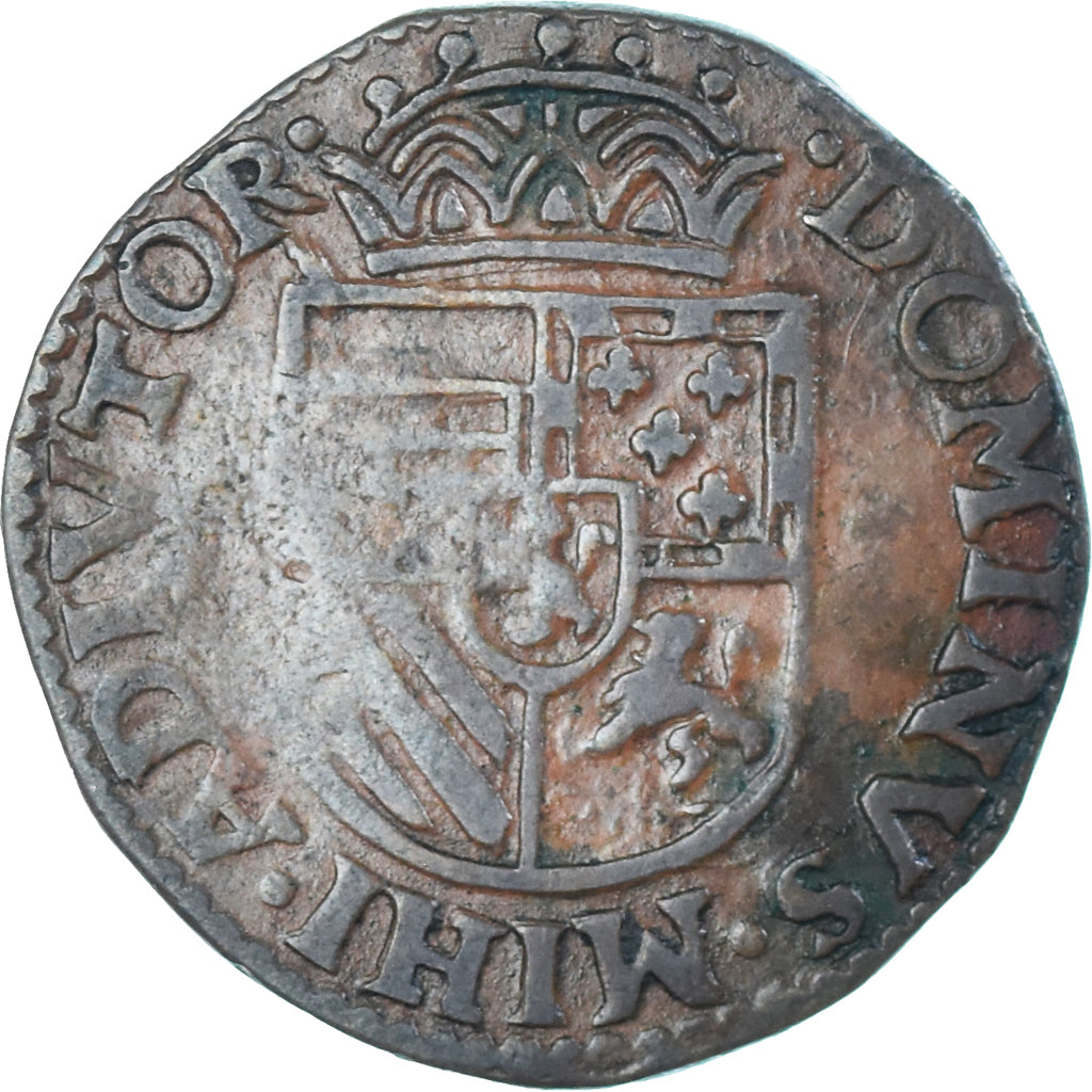 Coin, Spanish Netherlands, Philippe II, Liard, Oord, 1589, Tournai, VF(30-35)
