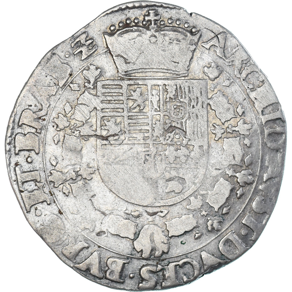 Coin, Spanish Netherlands, Albert & Isabella, 1/2 Patagon, 1612-1616, VF(30-35)