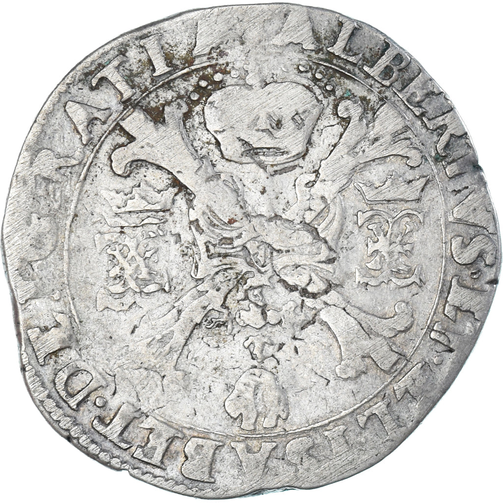 Coin, Spanish Netherlands, Albert & Isabella, 1/2 Patagon, 1612-1616, VF(30-35)