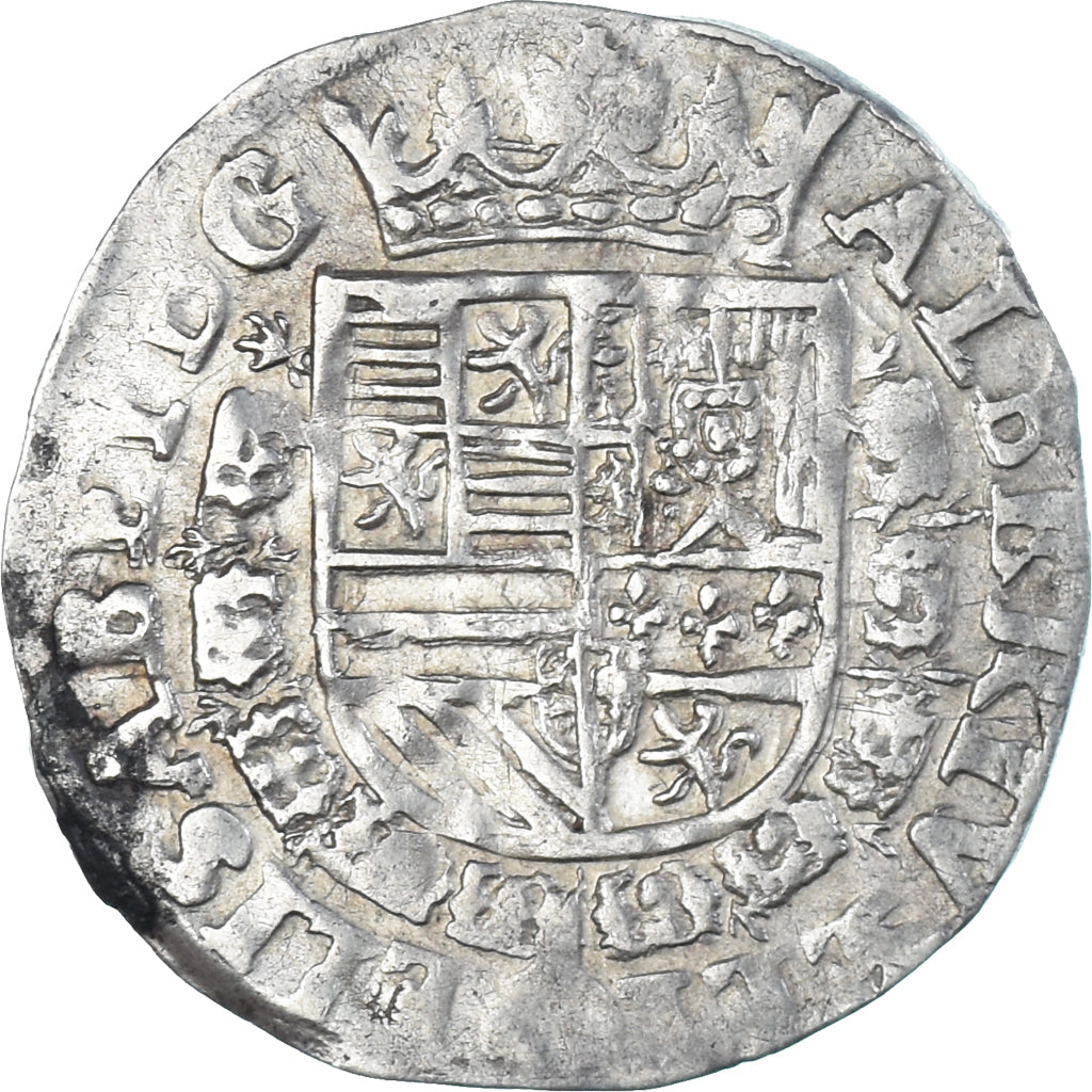 Coin, Spanish Netherlands, Albert & Isabella, Real, 1601-1609, Anvers
