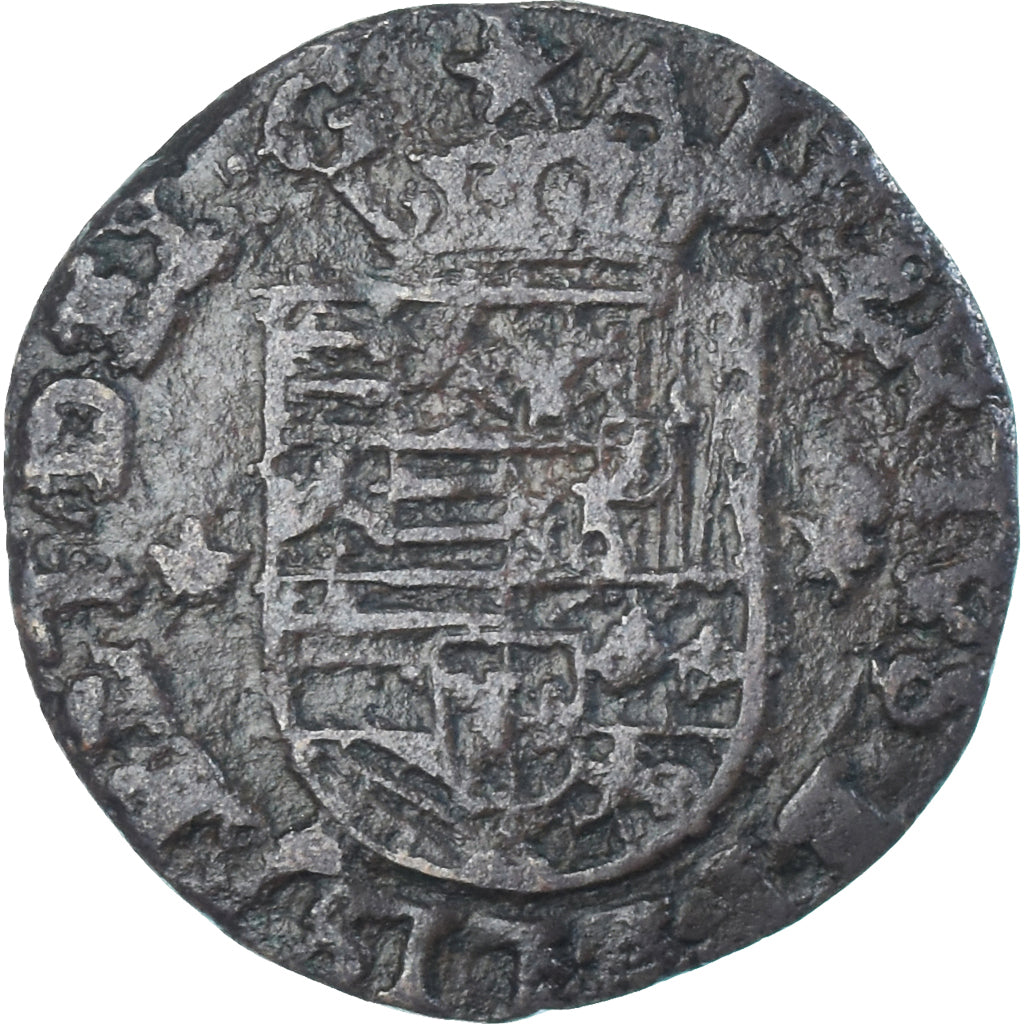 Coin, Spanish Netherlands, Albert & Isabella, Liard, Oord, 1608, Maastricht