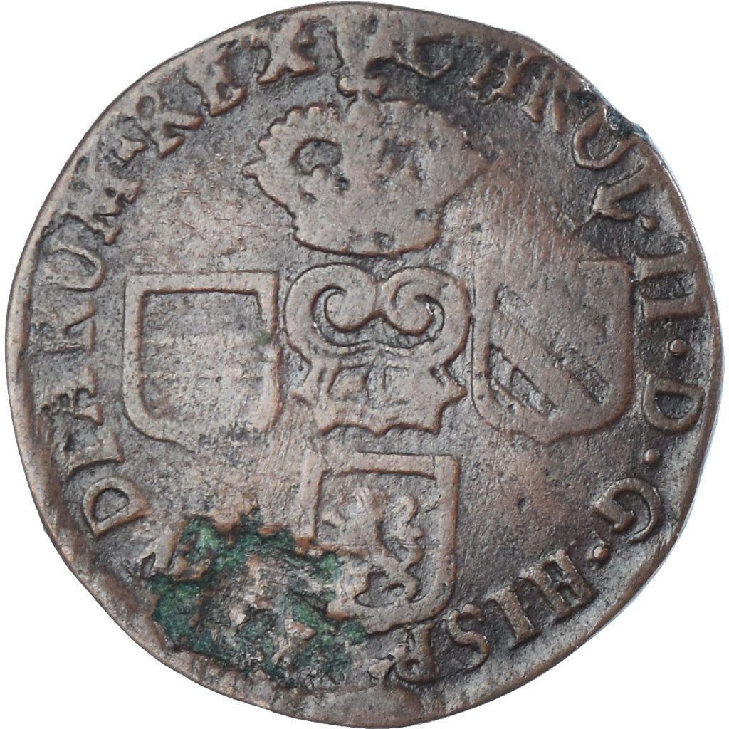 Moneta, Paesi Bassi Spagnoli, Charles II, Liard, Oord, 1692, Anvers, MB+, Rame