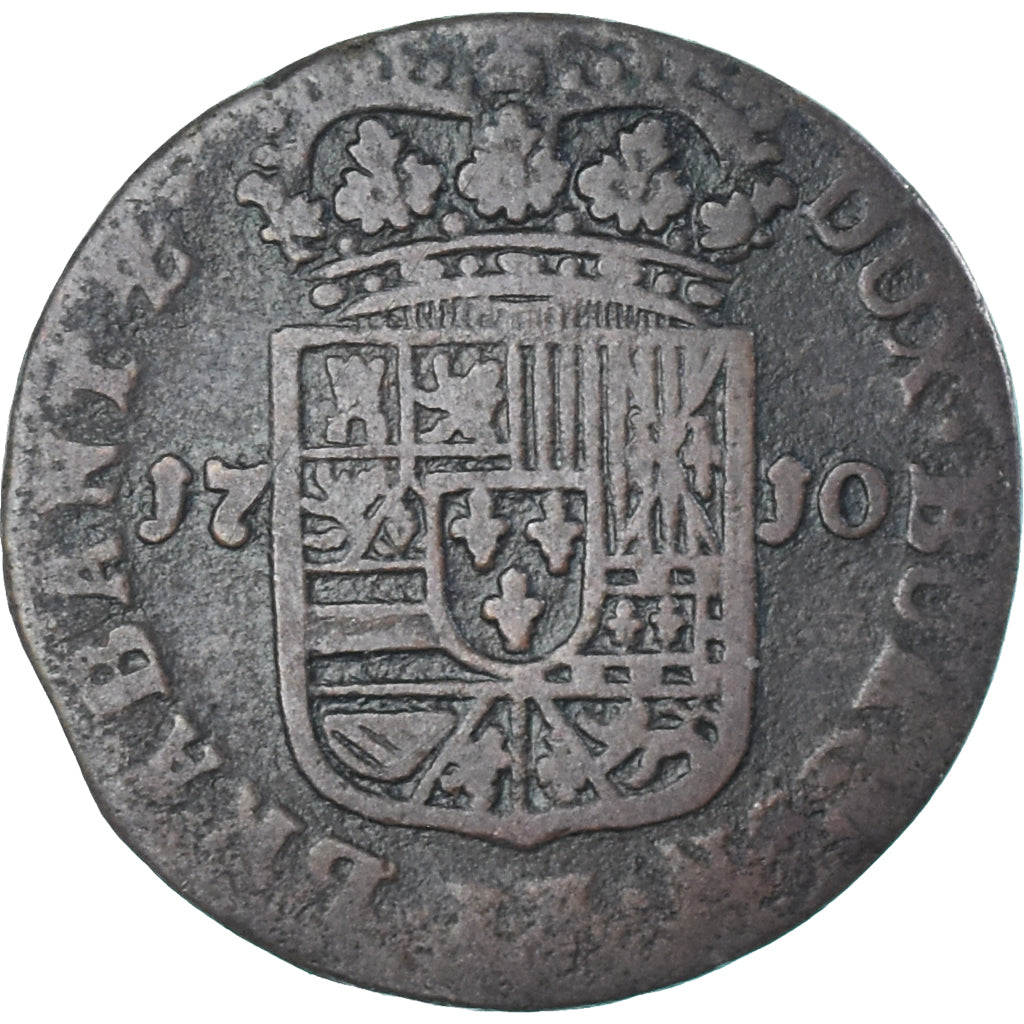 Coin, Spanish Netherlands, Philippe V, Liard, Oord, 1710, Namur, EF(40-45)