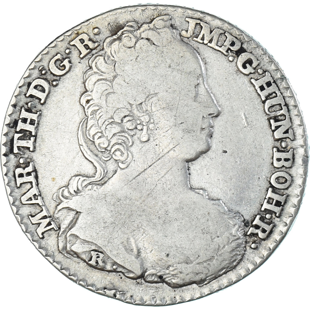 Coin, AUSTRIAN NETHERLANDS, Maria Theresa, 1/4 Ducaton, 1752, Anvers, VF(30-35)