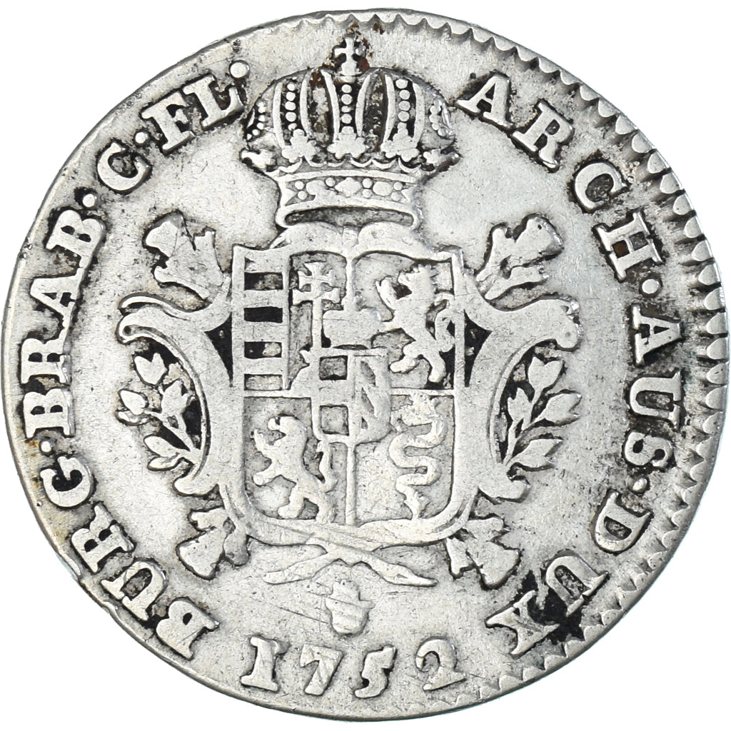 Coin, AUSTRIAN NETHERLANDS, Maria Theresa, 1/4 Ducaton, 1752, Anvers, VF(30-35)
