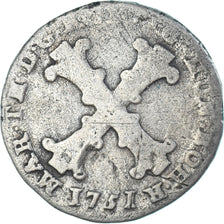 Münze, AUSTRIAN NETHERLANDS, Maria Theresa, 5 Sols, 1751, Bruges, S+, Silber