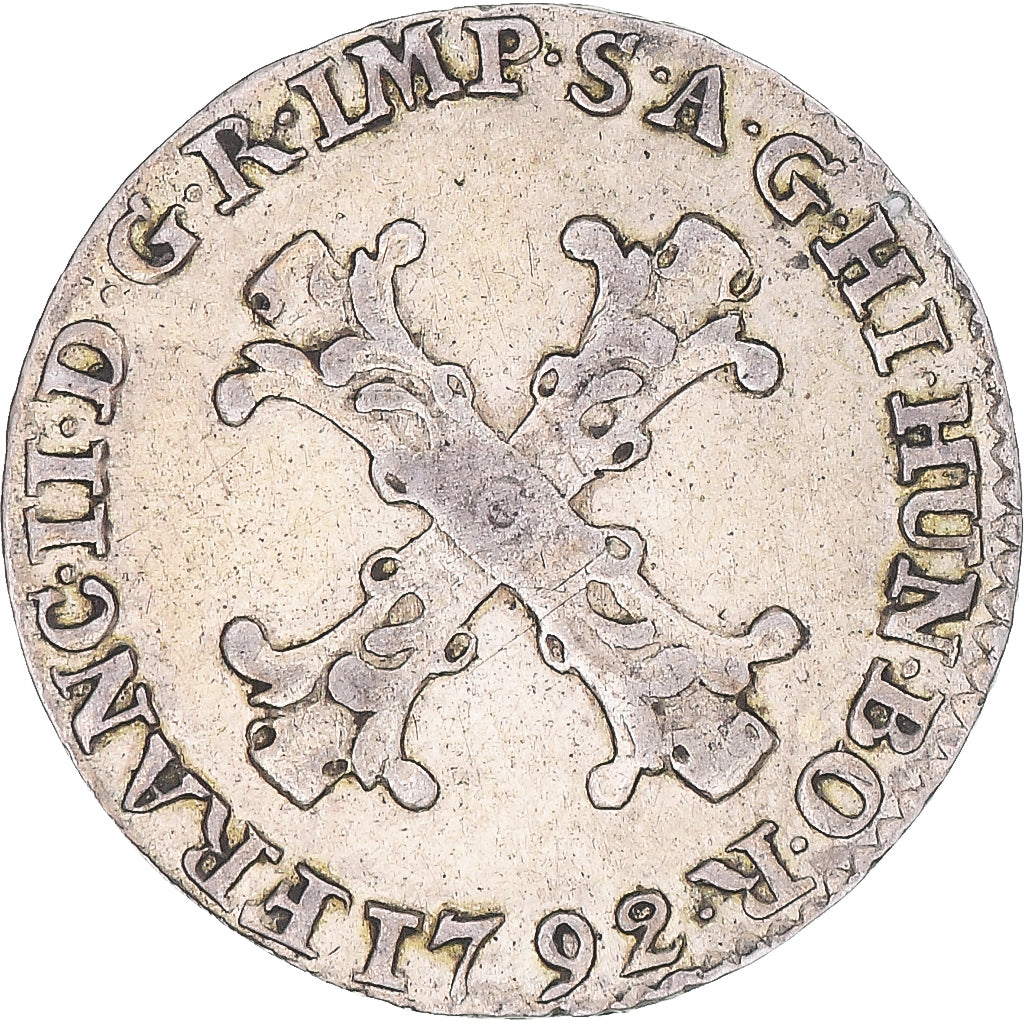 Coin, Austrian Netherlands, Franz II, 10 Liards, 10 Oord, 1792, Brussels