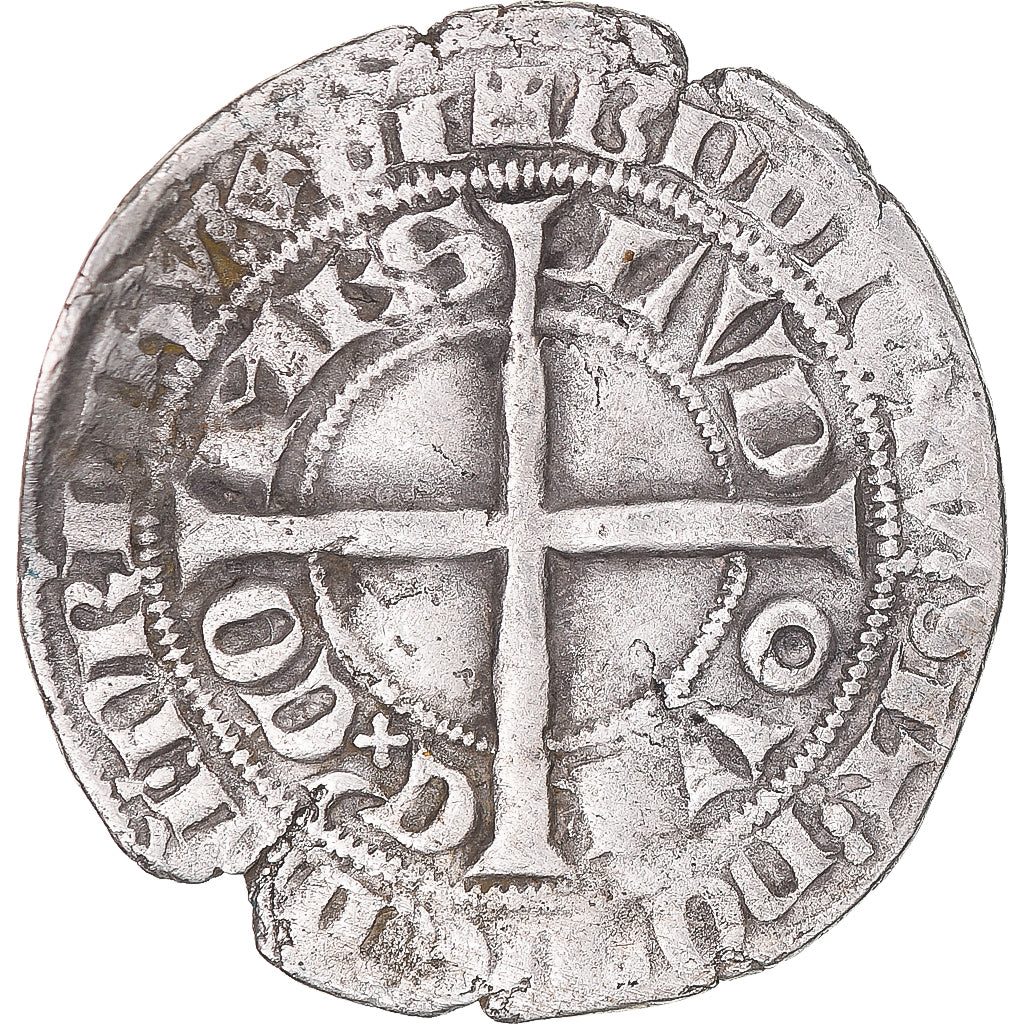 Moeda, França, Flanders, Louis II de Mâle, Gros, 1346-1384, VF(30-35), Prata